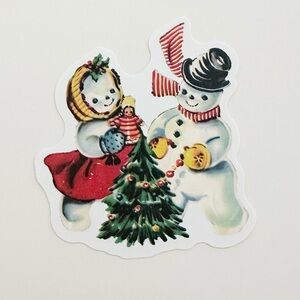 10/$10 Vintage Snowmen Sticker